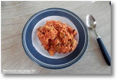 2016-02-27 Essen Muschelreis mit Tomatensoße